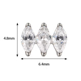 Anillo de titanio paralelo marquesa