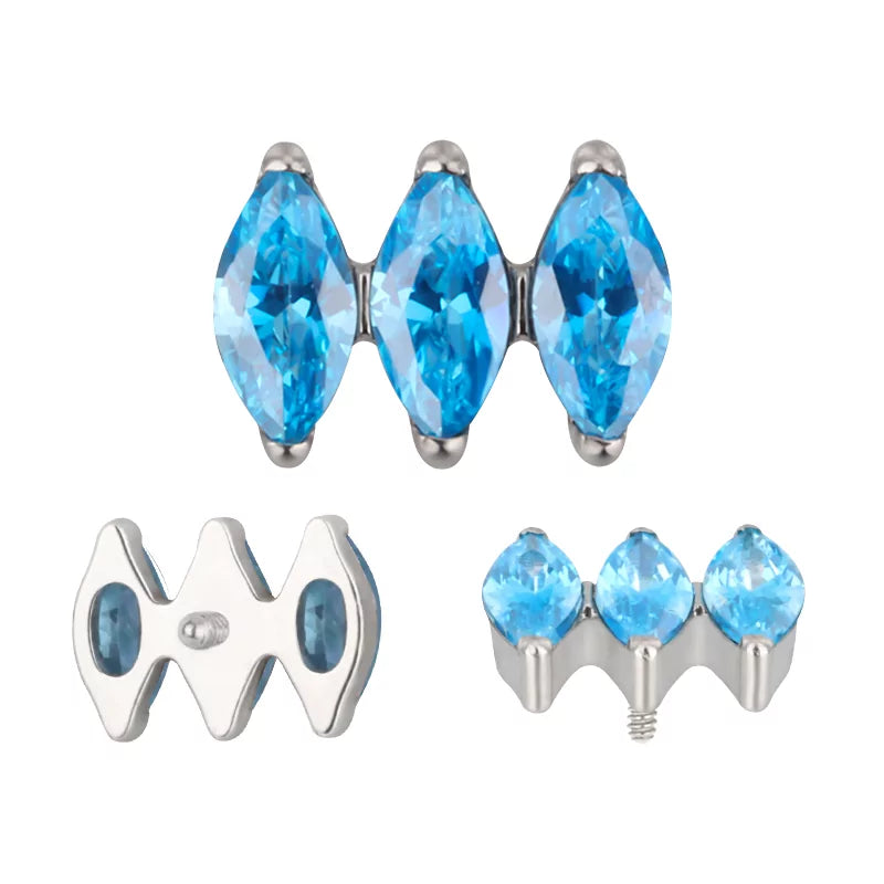 Anillo de titanio paralelo marquesa