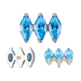 Anillo de titanio paralelo marquesa