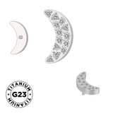 Anillo de titanio con pavé lunar