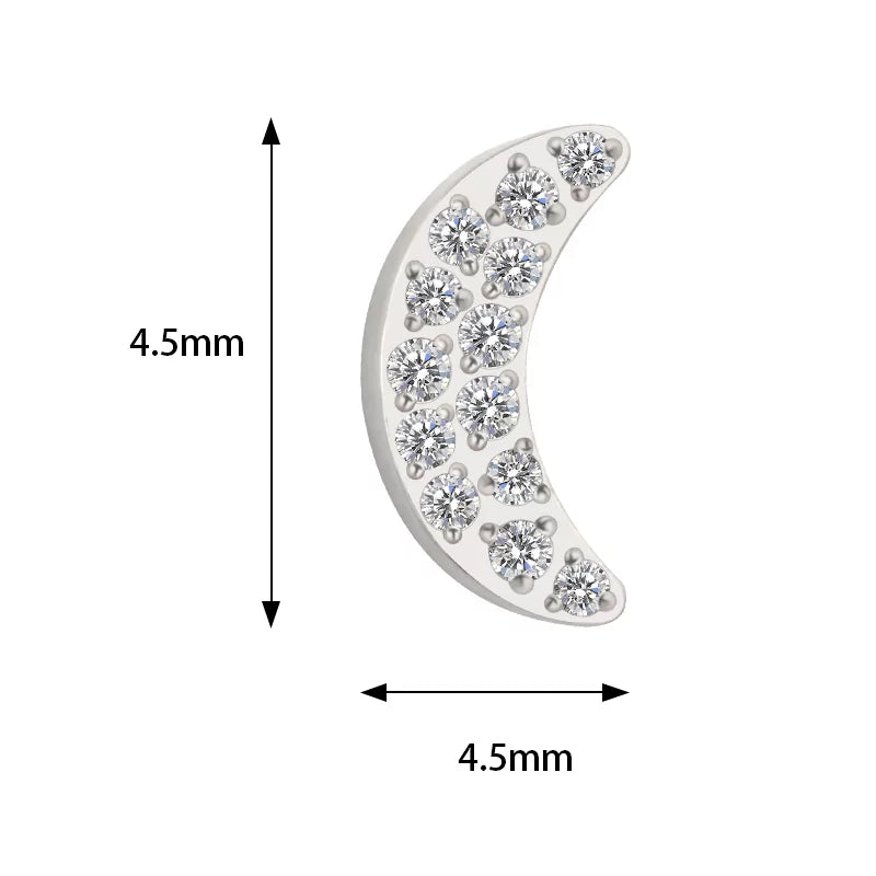 Anillo de titanio con pavé lunar