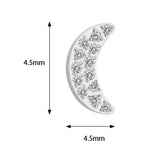 Anillo de titanio con pavé lunar