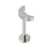 Anillo de titanio con pavé lunar