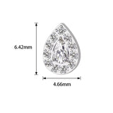 Anillo de titanio con pavé en forma de pera