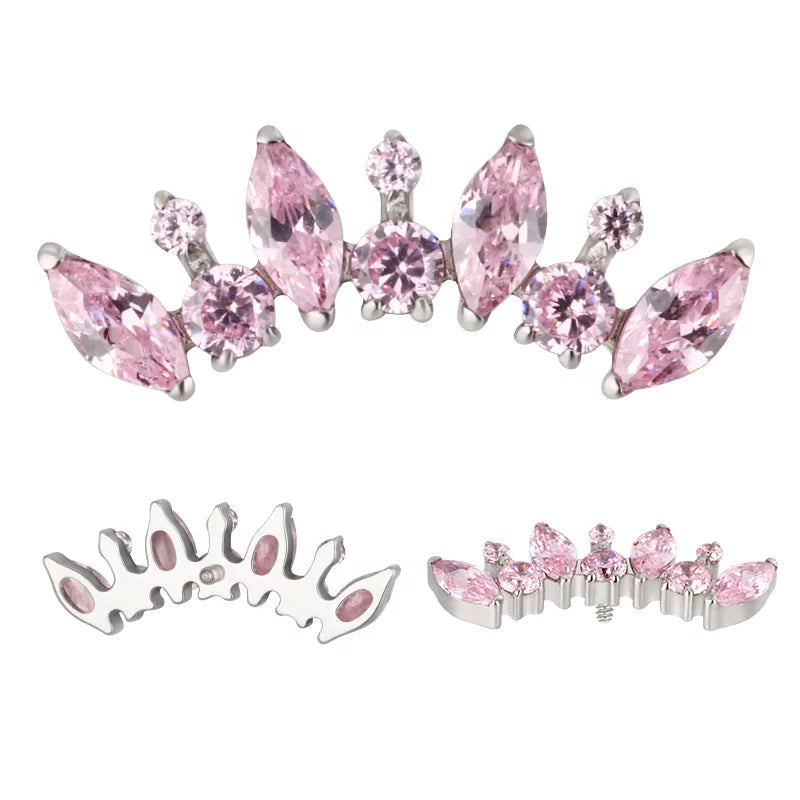 Anillo de titanio redondo y marquesa