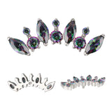 Anillo de titanio redondo y marquesa