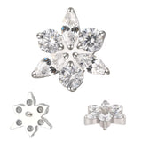 Anillo de titanio Estrella Flor