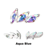 Puntas de Anillo de Titanio Ventilador Curvado de 3 Puntas