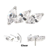 Puntas de Anillo de Titanio Ventilador Curvado de 3 Puntas