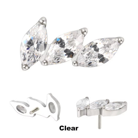 Puntas de Anillo de Titanio Ventilador Curvado de 3 Puntas