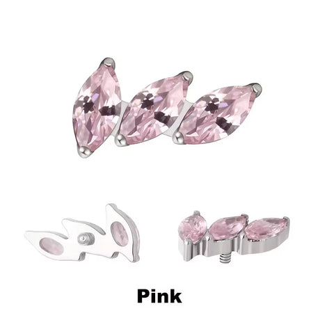 Puntas de Anillo de Titanio Ventilador Curvado de 3 Puntas