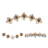 Puntas de Anillo de Titanio con Engaste de Circonia de 5 Garras