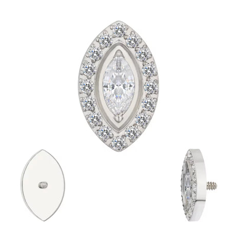 Puntas de Anillo de Titanio con Engaste Bisel Marquise