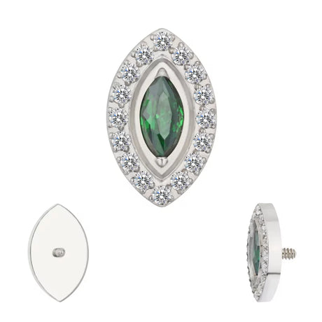 Puntas de Anillo de Titanio con Engaste Bisel Marquise