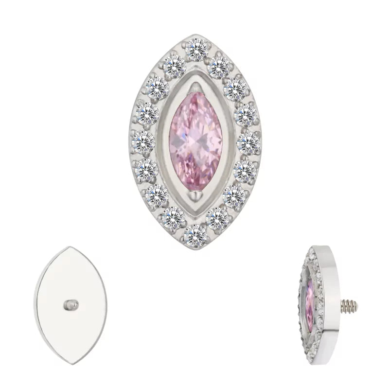 Puntas de Anillo de Titanio con Engaste Bisel Marquise