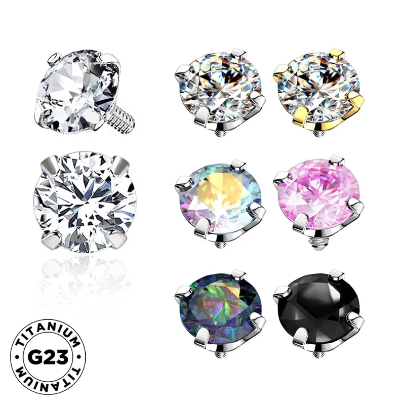Puntas de anillo de titanio con bisel de circonia