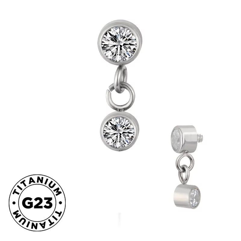 Anillo de titanio con doble bisel