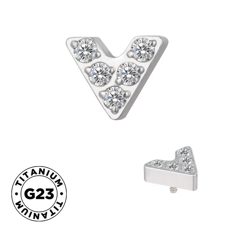 Anillo de titanio en forma de V