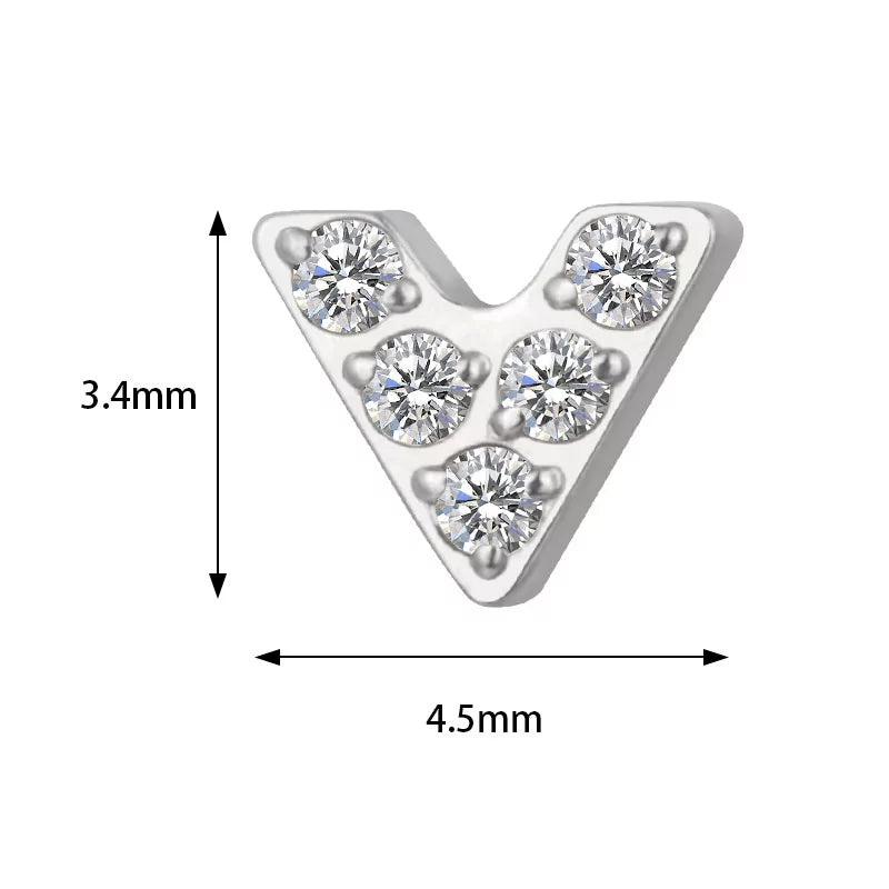 Anillo de titanio en forma de V