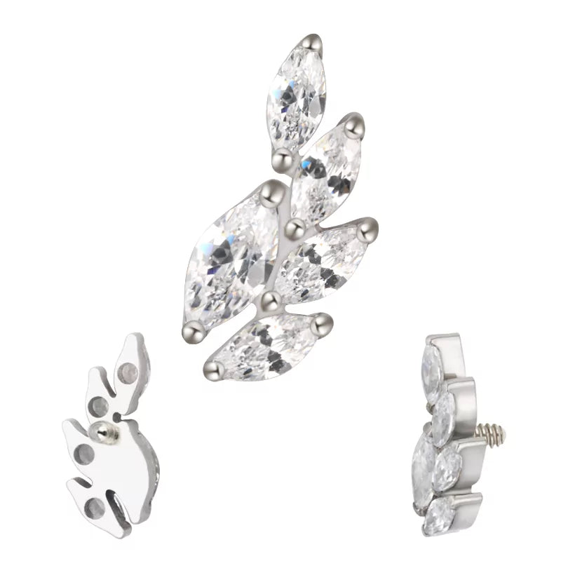 Anillo de titanio con forma de espiga