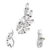 Anillo de titanio con forma de espiga