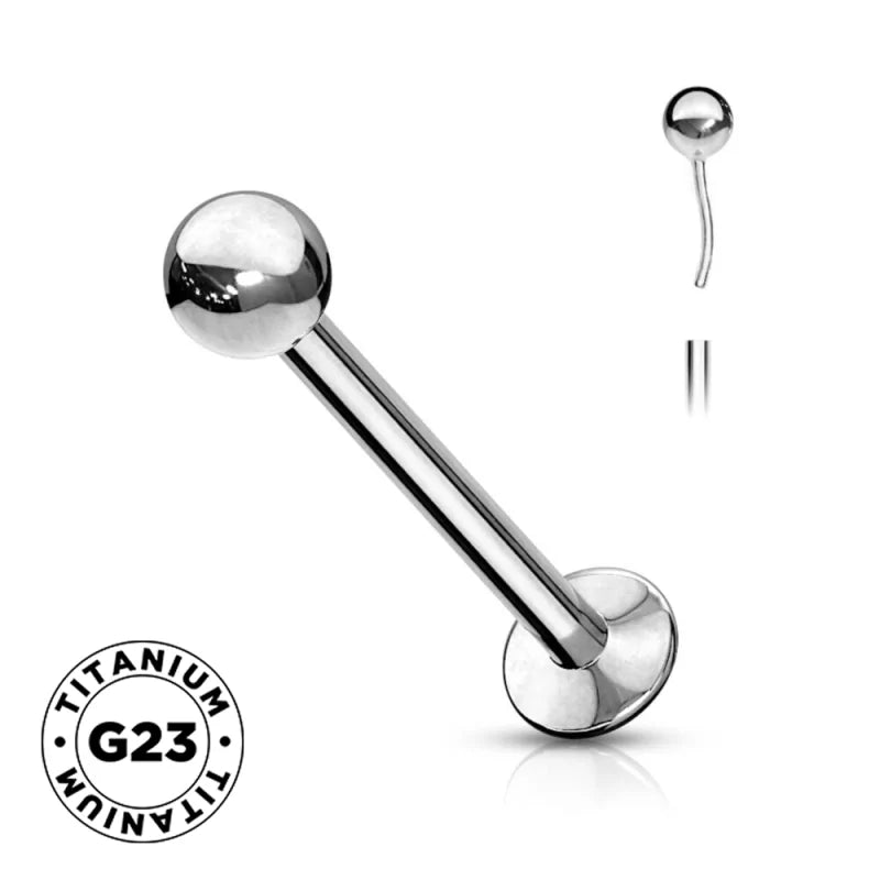 Pomo de bola sin rosca de titanio con labret