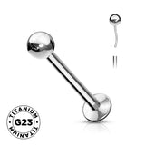 Pomo de bola sin rosca de titanio con labret