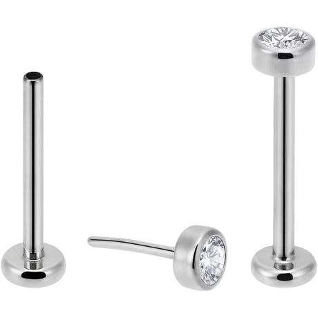 Labret sin rosca de titanio