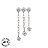 Colgante de cadena triple de titanio