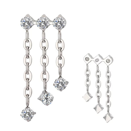 Colgante de cadena triple de titanio