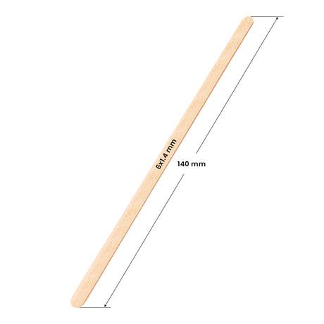 Wooden spatula, small 140x6x1.4mm - 150 pieces - BVShop