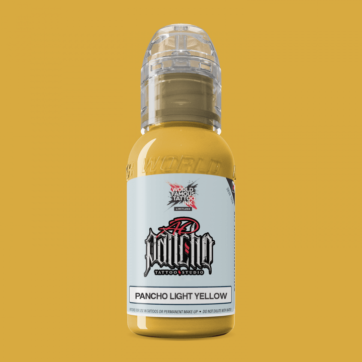 World Famous Tattoo Ink AD Pancho Light Yellow 30ml - BVShop
